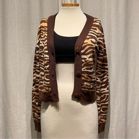David Buffalo leopard print cardigan - Picture 3 of 4